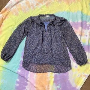 West k blue Floral women’s Blouse